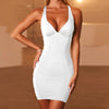 Sexy Deep V-neck Backless Suspender Dress INS Fashion Slim Hip Backless Short Dresses Summer Women's Clothing