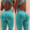 Yoga Jumpsuit Cross Design Backless Tracksuit Full Bodysuit