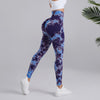 Tie-dye Printed Yoga Pants Fashion Seamless High-waisted Hip-lifting Trousers Sports Running Fitness Pants For Womens Clothing