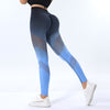 New Hollow Design Gradient Printed Yoga Pants Seamless High Waist Hip Lifting Fitness Leggings For Women Quick Drying Trousers