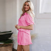 Solid Color Short Sleeve Two-piece Set Women's Casual Suit